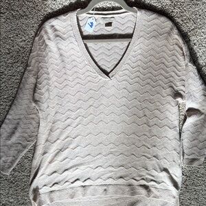 Lucky Brand Soft Beige V-Neck Sweater